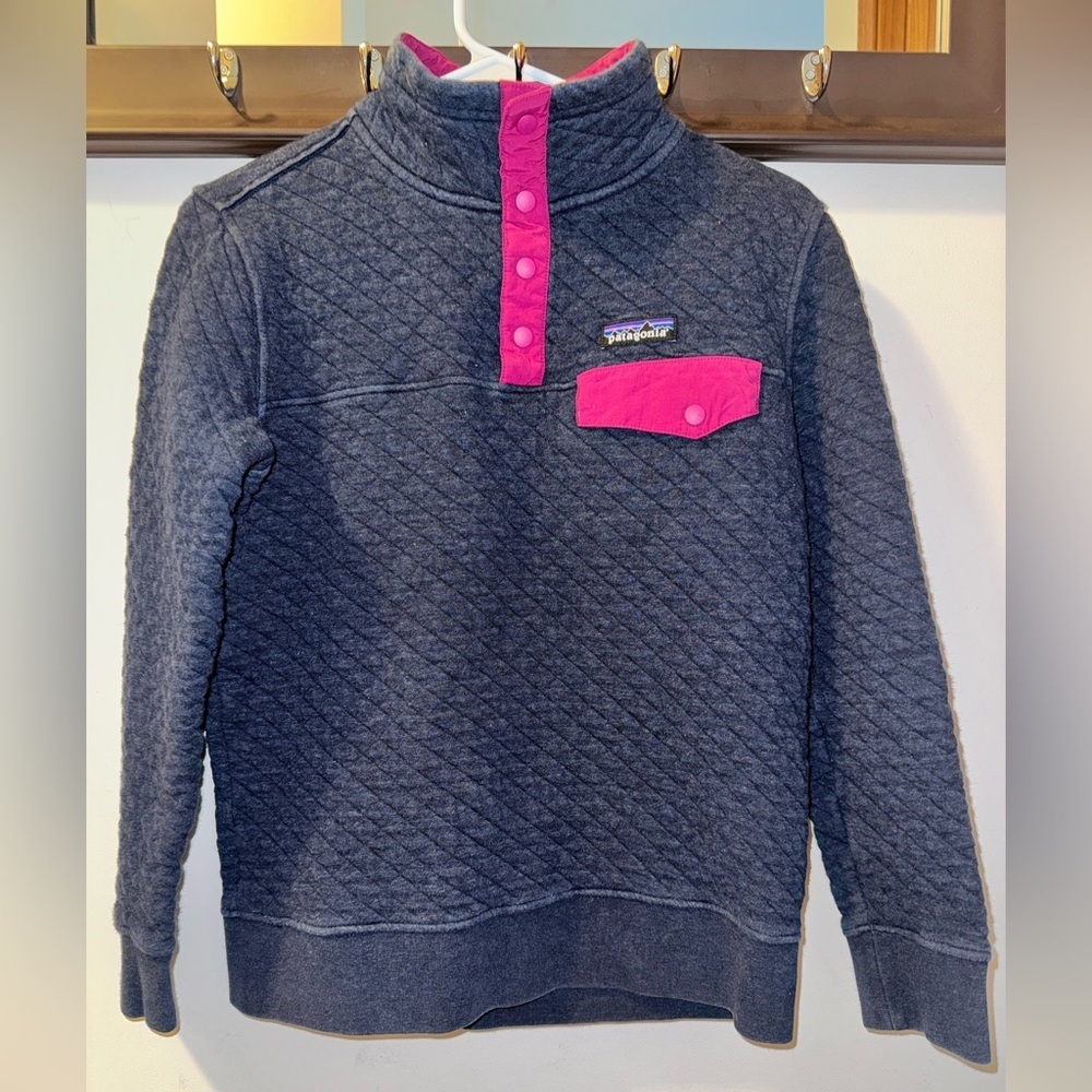 Patagonia Quilted 1/4 Snap-T Pullover Organic Cotton Women's Size XS
